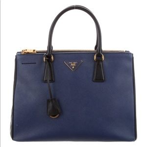 Prada Medium Saffiano Lux Galleria Double Zip Tote